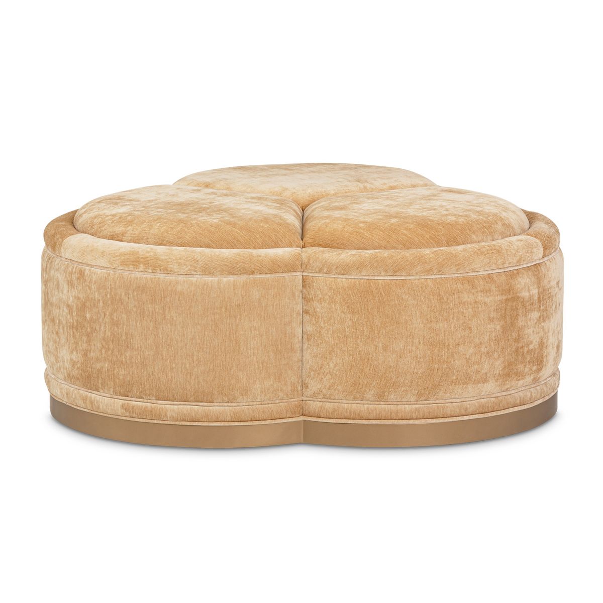 AICO Malibu Crest Clover Cocktail Ottoman in Dark Espresso