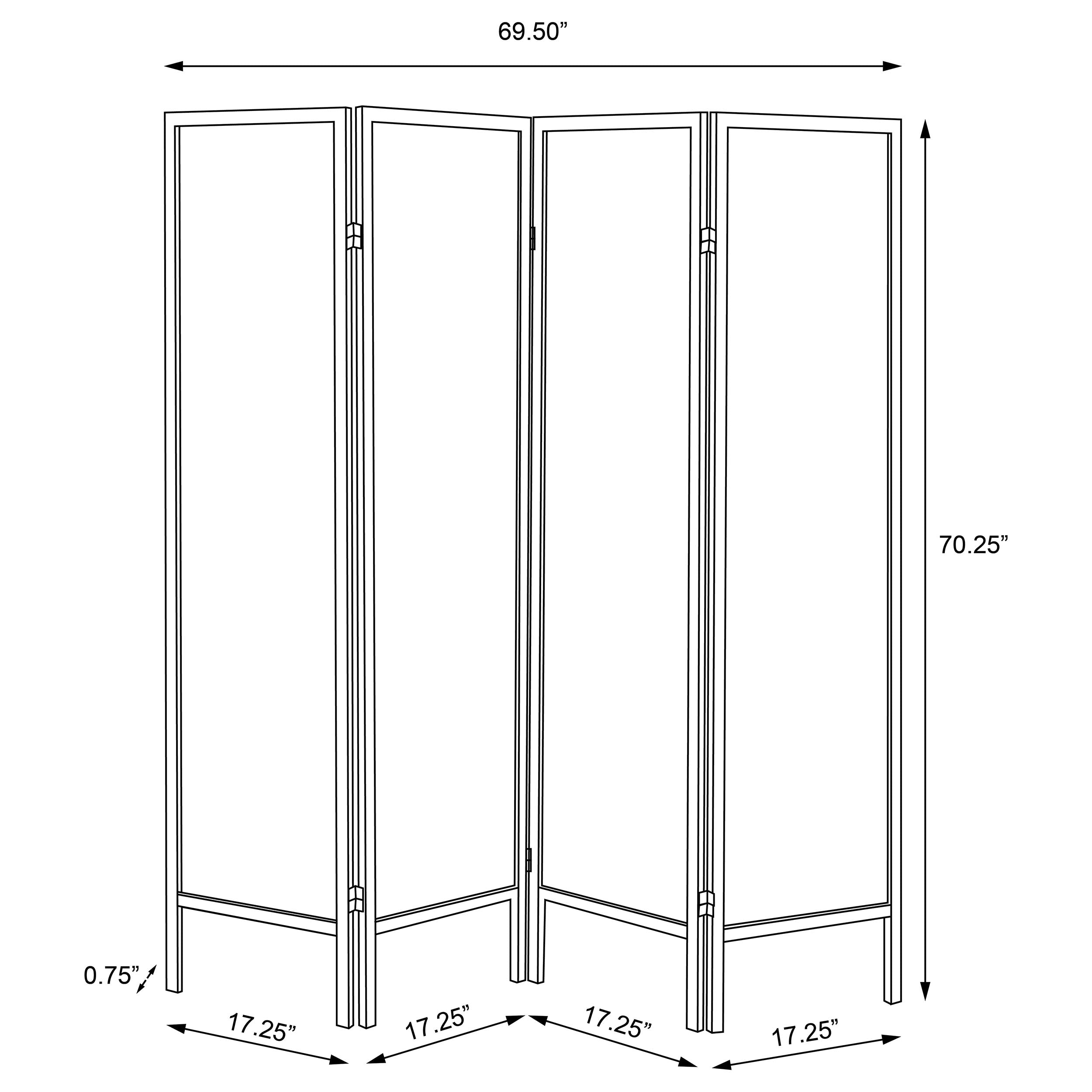 Haidera Four-Panel Room Divider - Luxury Home Furniture (MI)