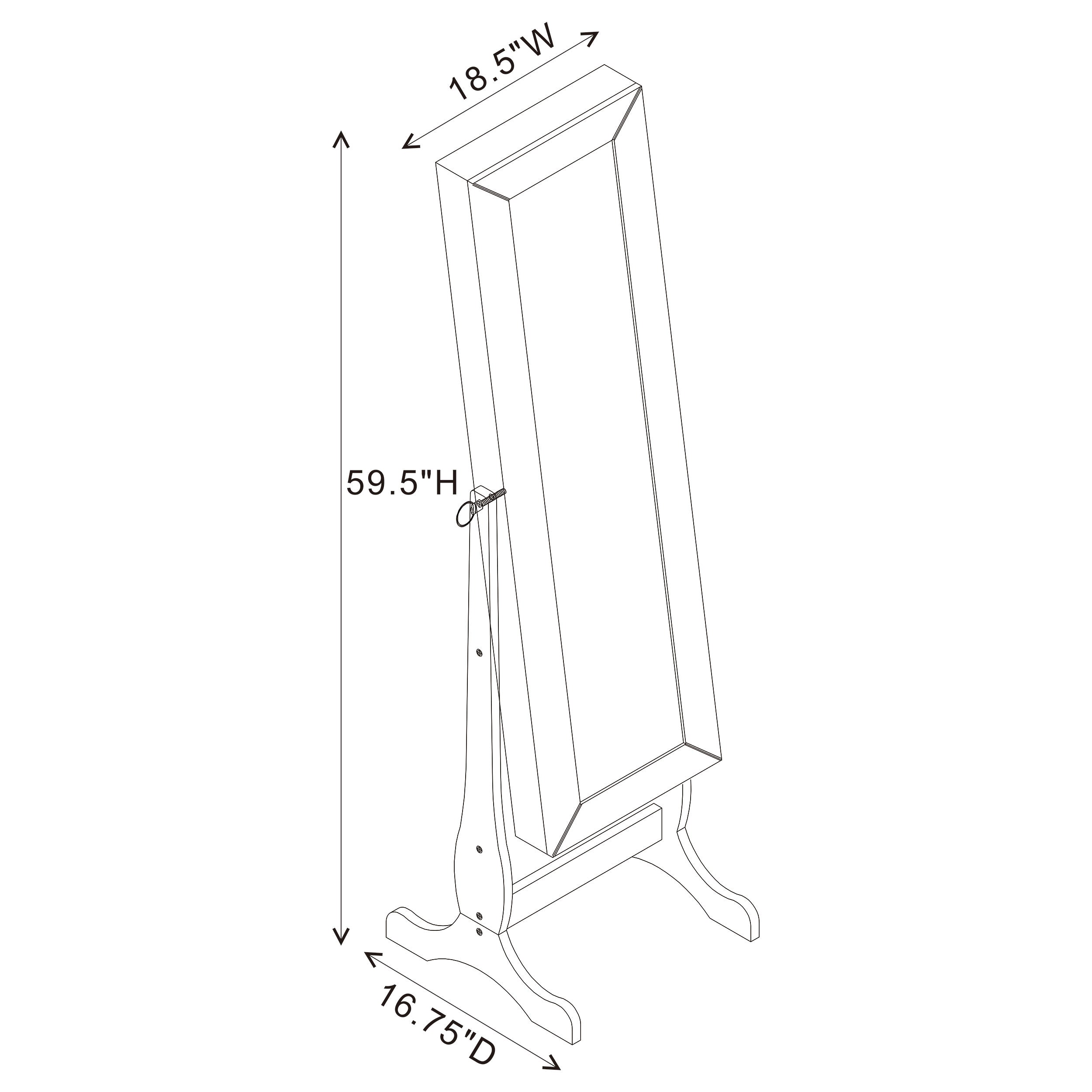 Batista Jewelry Cheval Mirror - Luxury Home Furniture (MI)