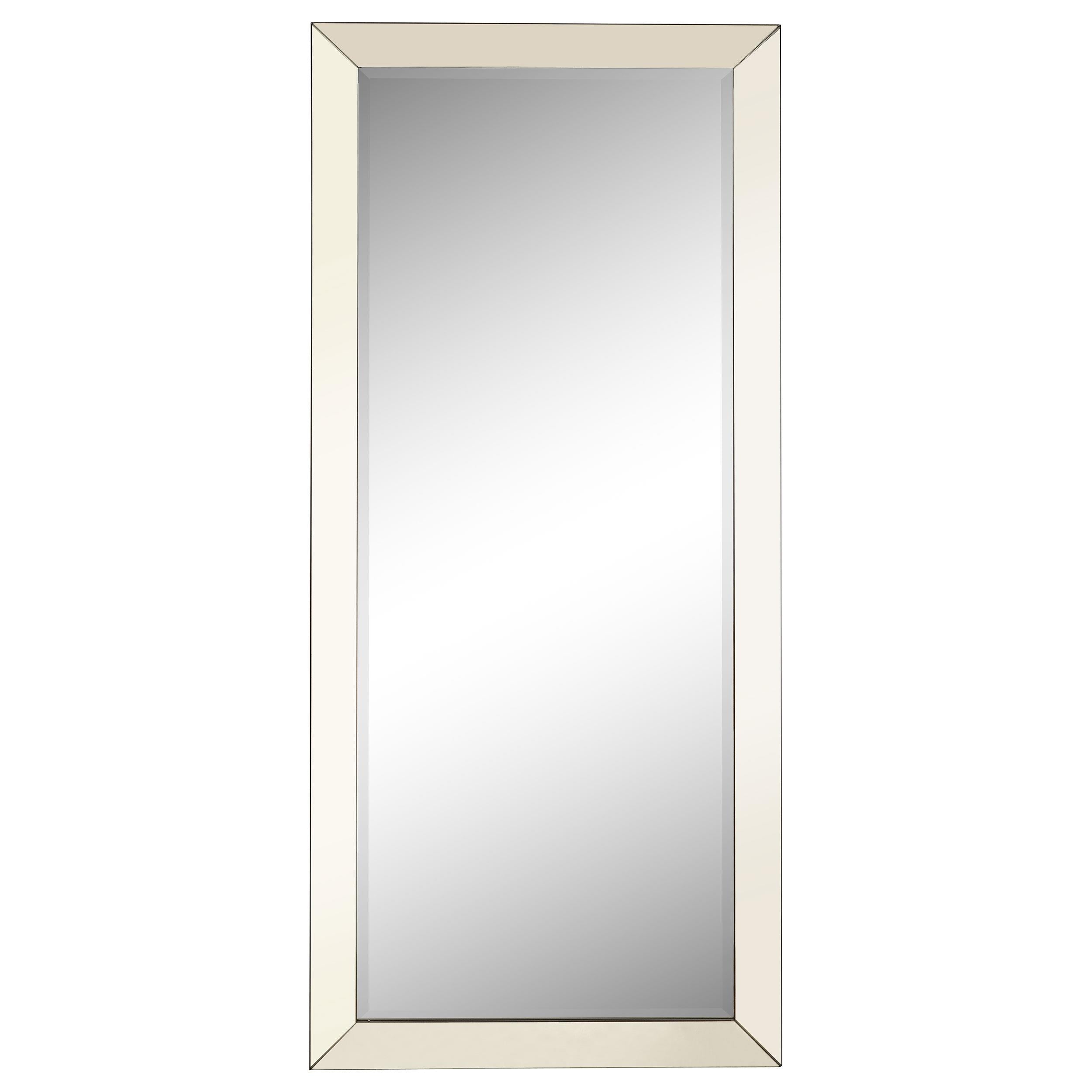 Barnett Rectangular Floor Mirror Silver - Luxury Home Furniture (MI)