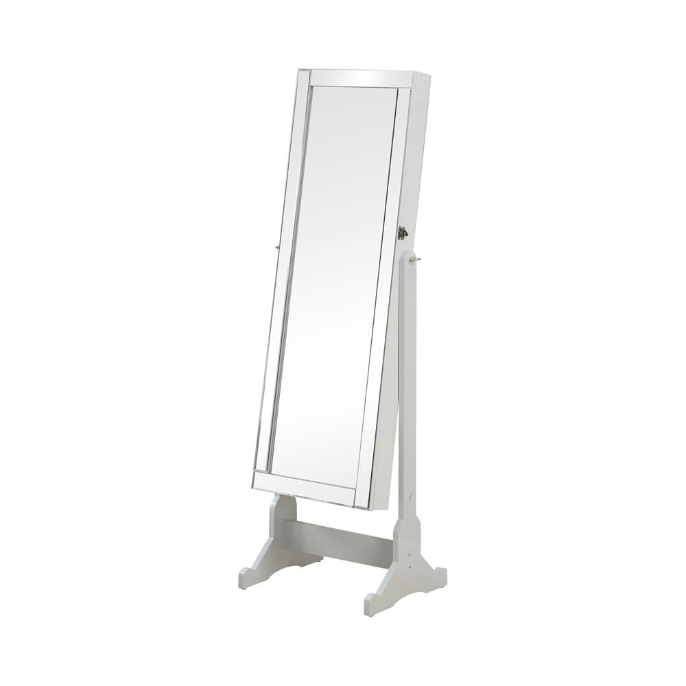 Yvonne Storage Jewelry Cheval Mirror Grey - Luxury Home Furniture (MI)