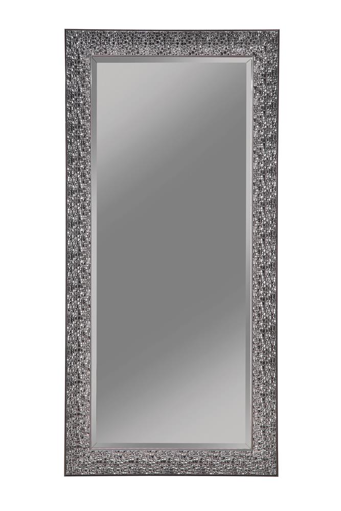 Rollins Rectangular Floor Mirror Black - Luxury Home Furniture (MI)