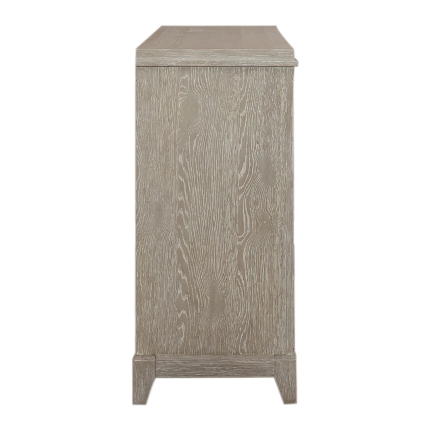 Belmar 8 Drawer Dresser in Washed Taupe and Silver Champagne