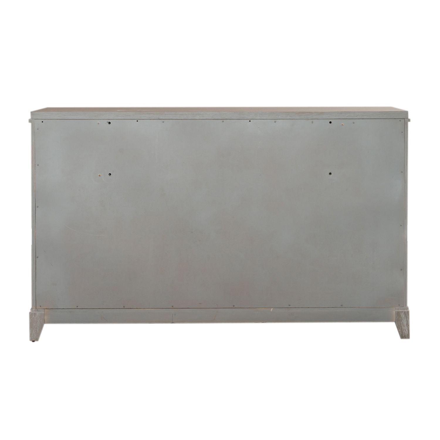 Belmar 8 Drawer Dresser in Washed Taupe and Silver Champagne