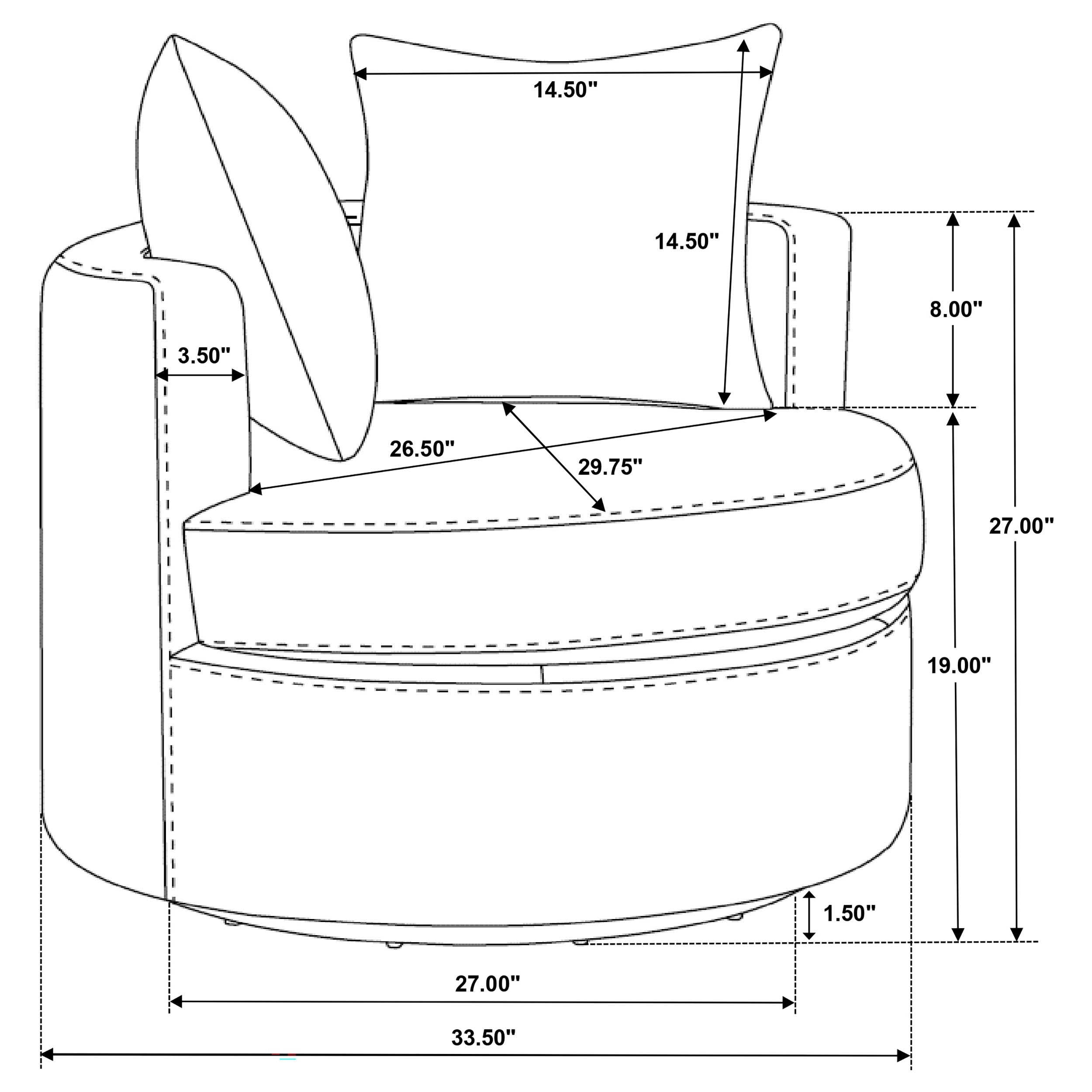 Debbie Swivel Accent Chair - Luxury Home Furniture (MI)