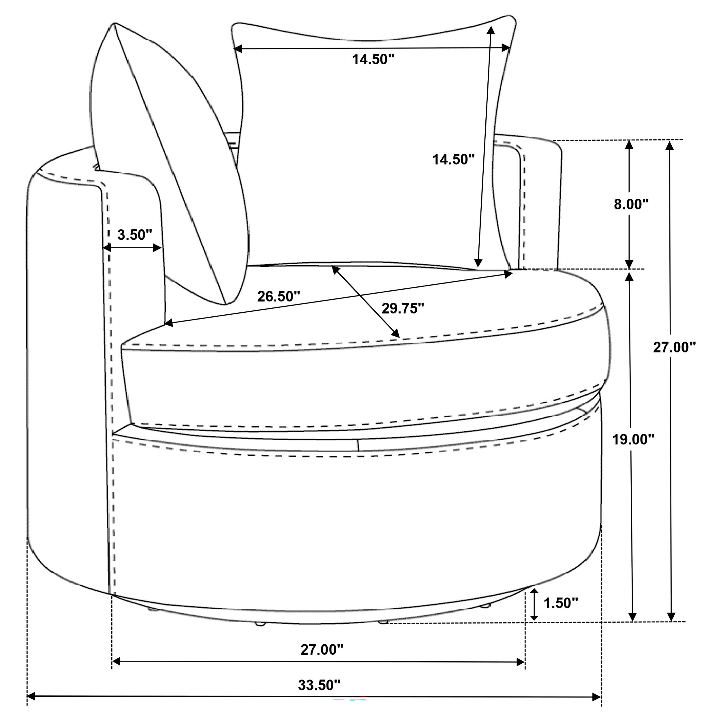 Debbie Swivel Accent Chair - Luxury Home Furniture (MI)