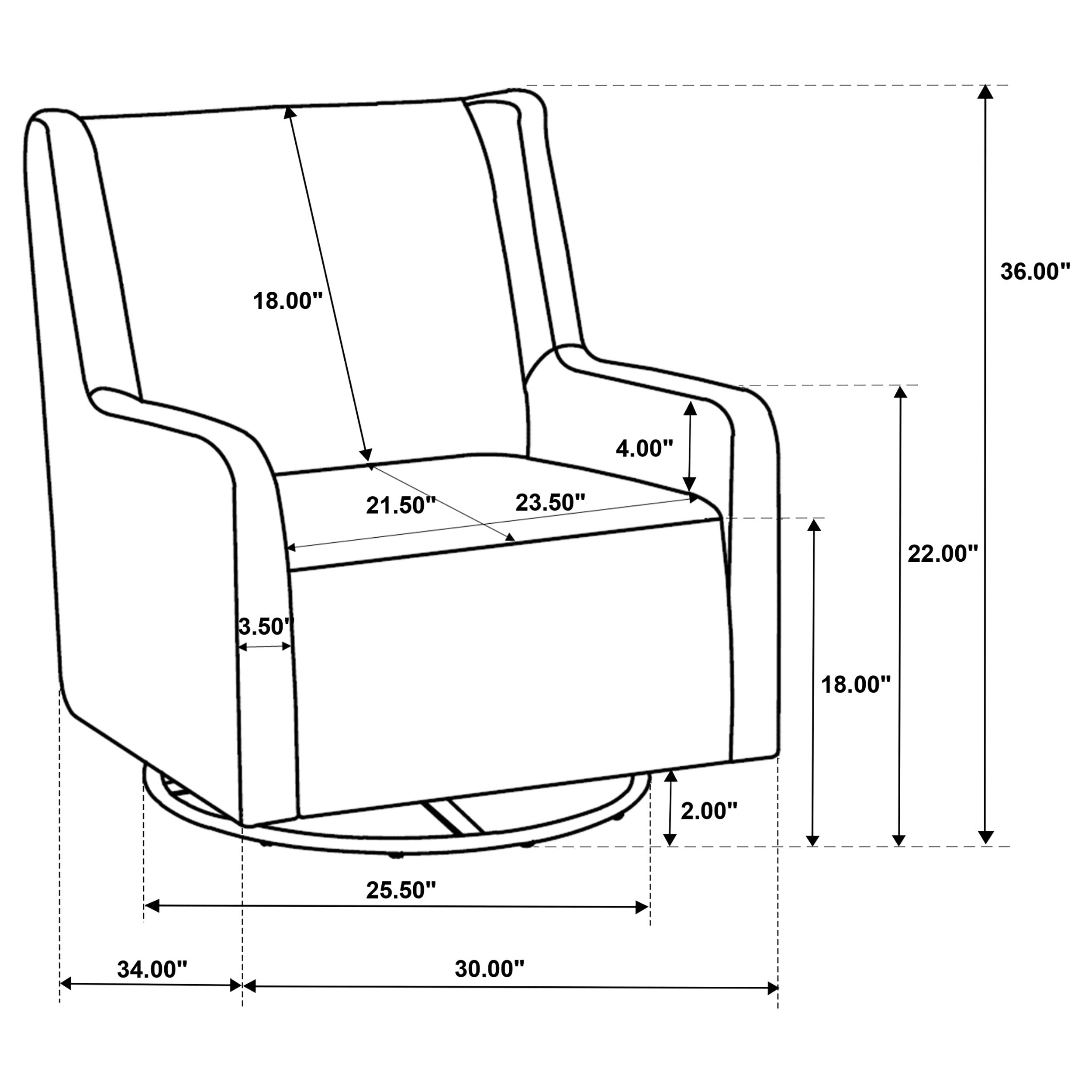 Serra Swivel Glider Chair - Luxury Home Furniture (MI)