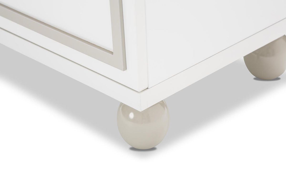 AICO Sky Tower 2 Drawer Nightstand in White Cloud - Luxury Home Furniture (MI)