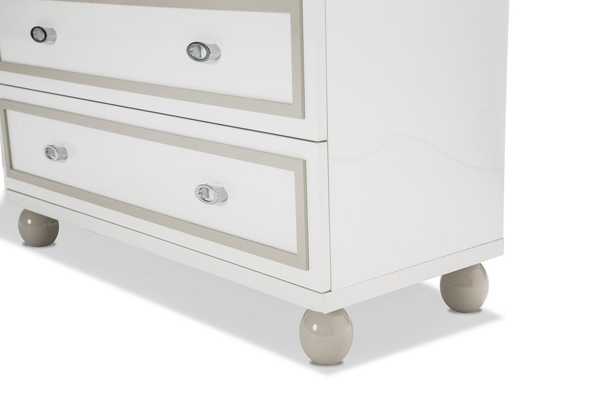 AICO Sky Tower 7 Drawer Chest in White Cloud - Luxury Home Furniture (MI)