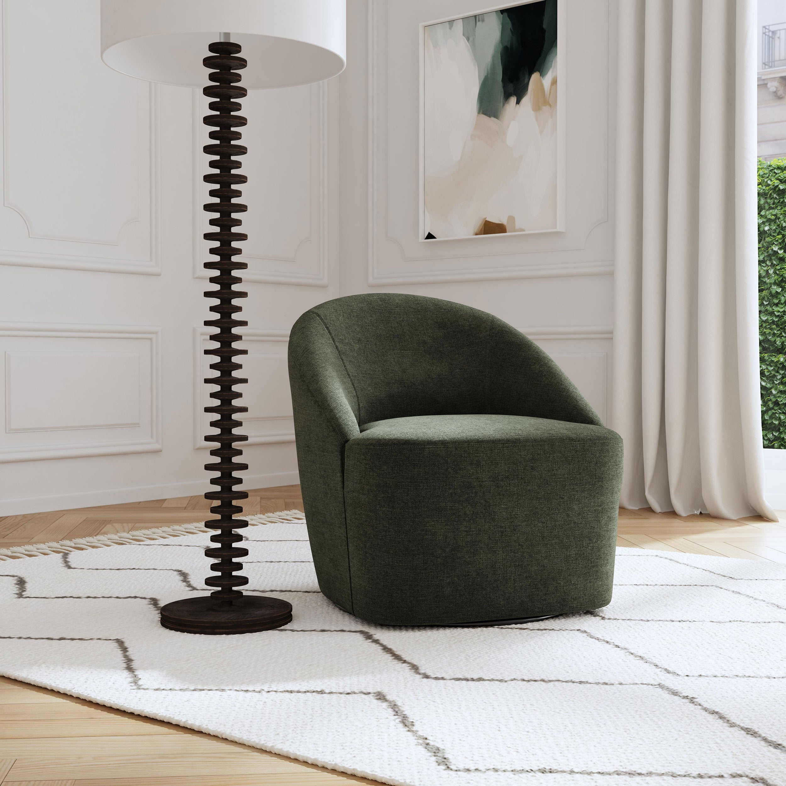 Leon Swivel Accent Chair - Luxury Home Furniture (MI)