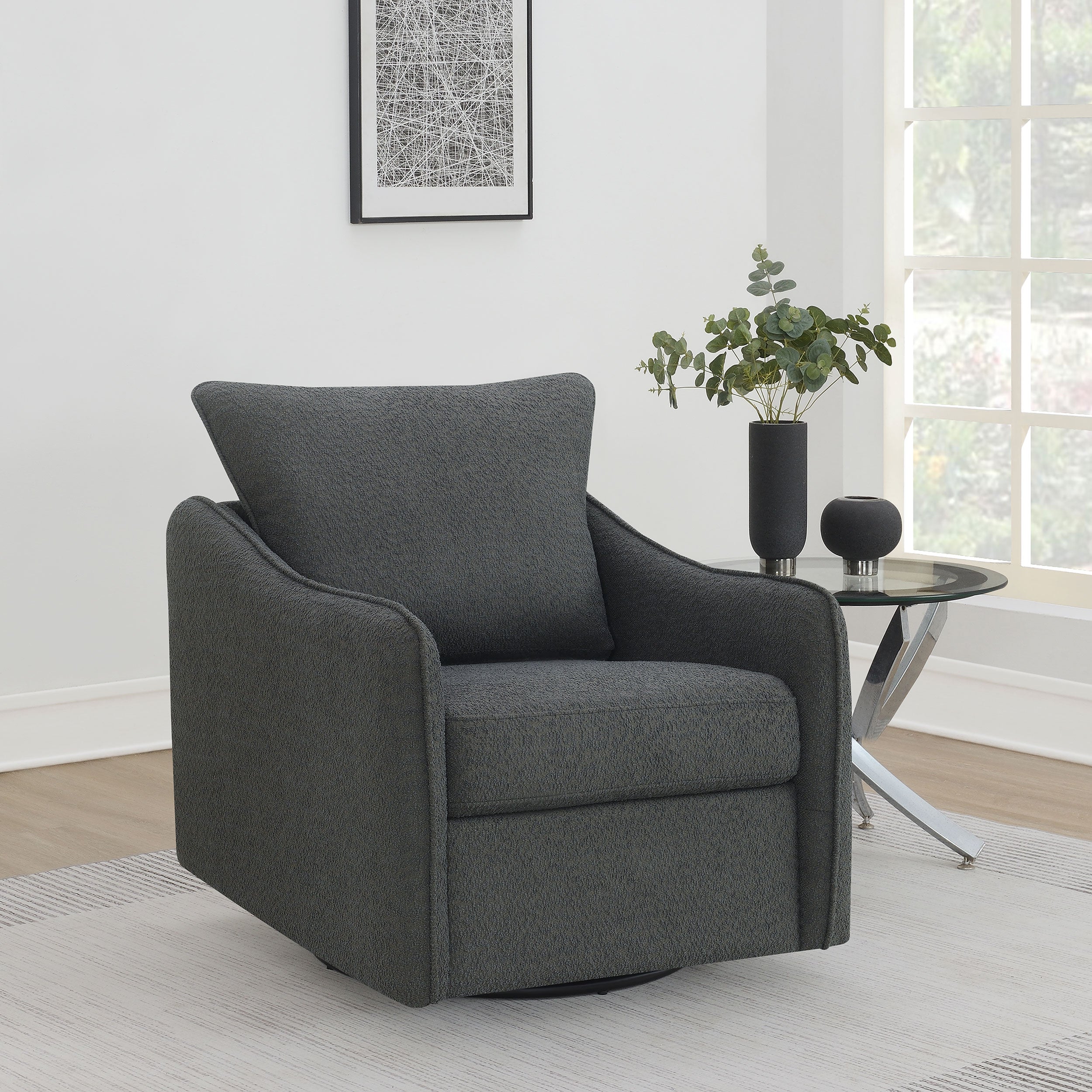 Madia Swivel Glider Chair - Luxury Home Furniture (MI)