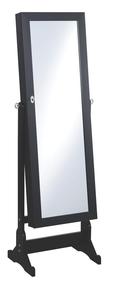 Tutuola Jewelry Cheval Mirror Black - Luxury Home Furniture (MI)