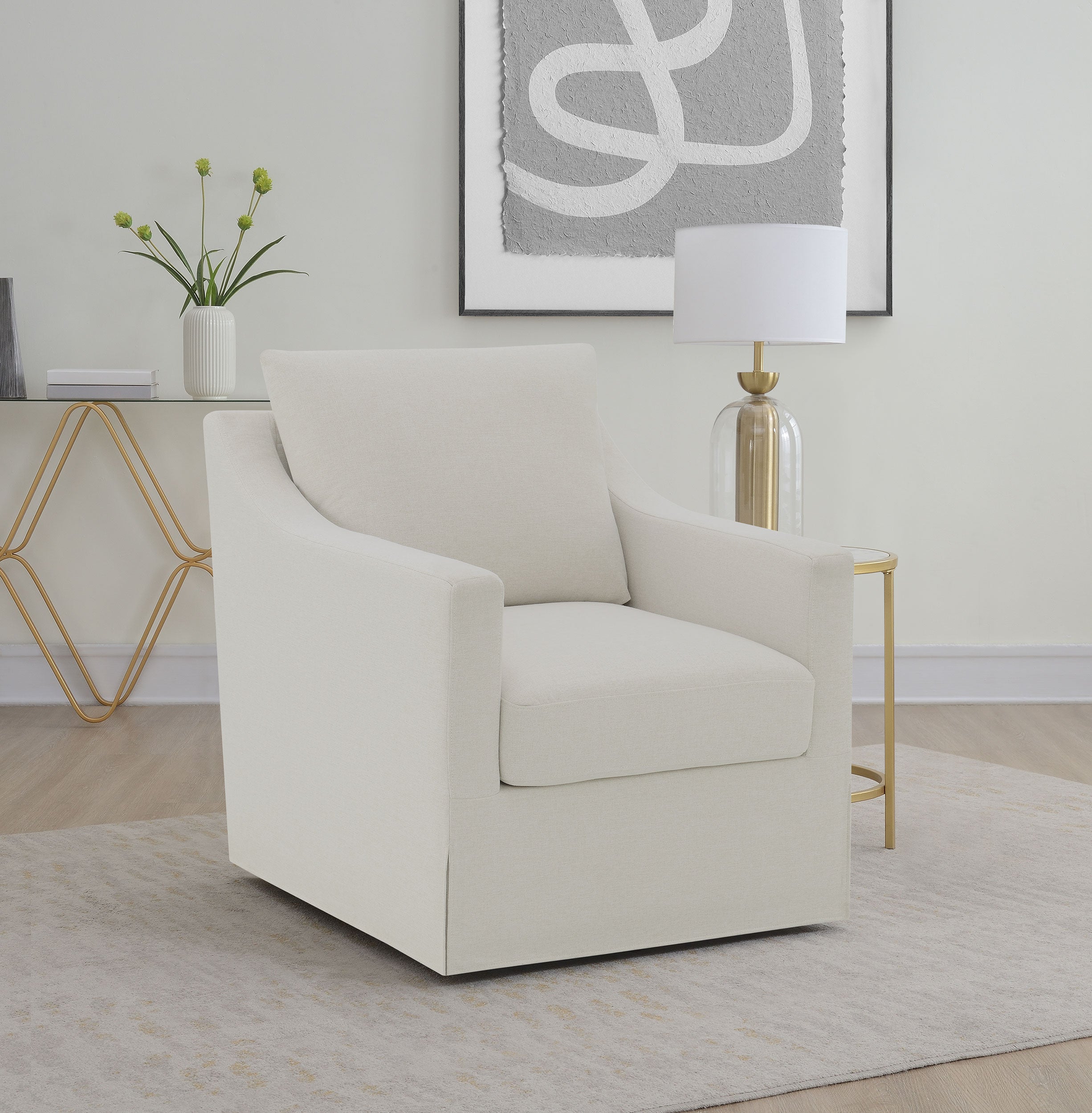 Winter Swivel Accent Chair - Luxury Home Furniture (MI)