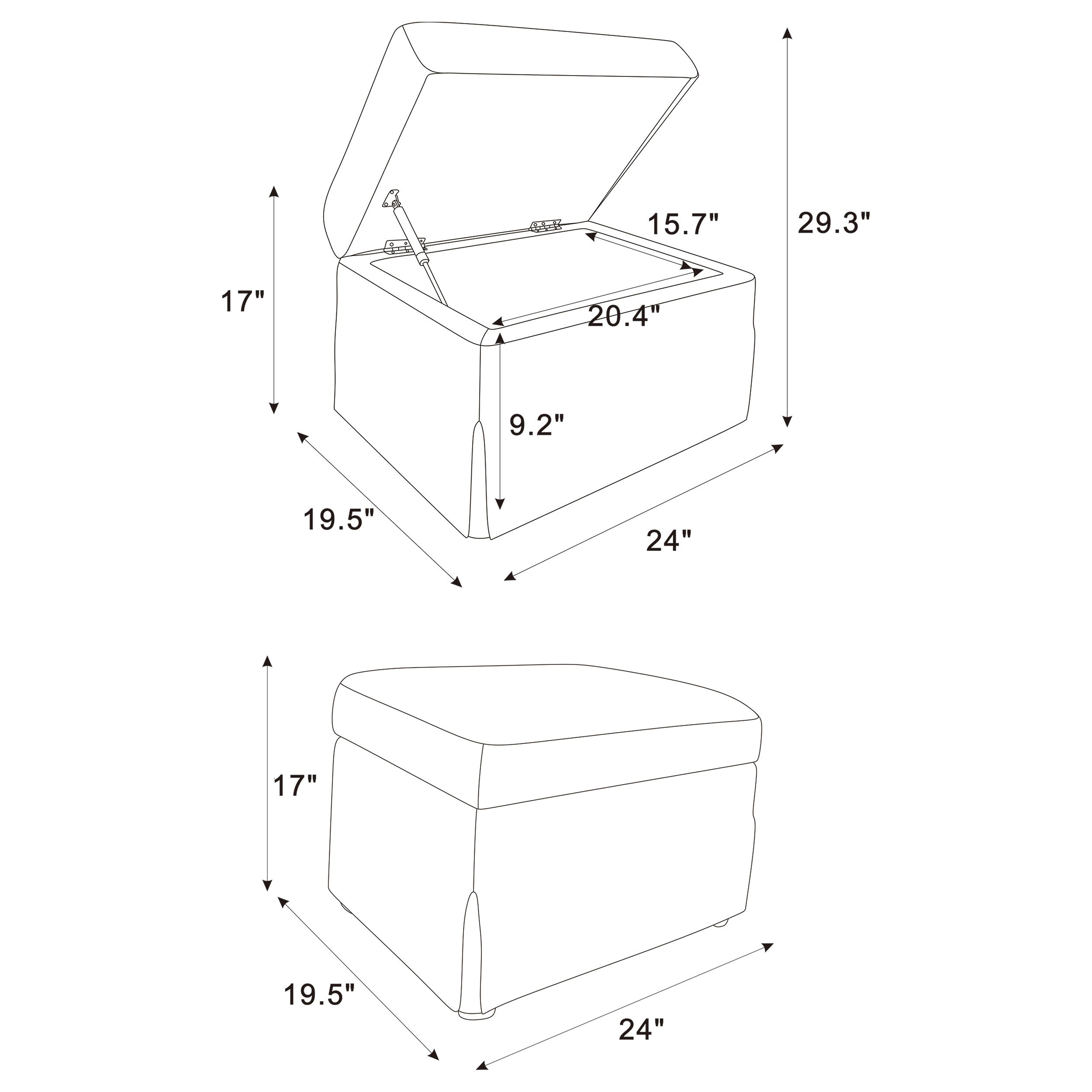 Winter Storage Ottoman - Luxury Home Furniture (MI)
