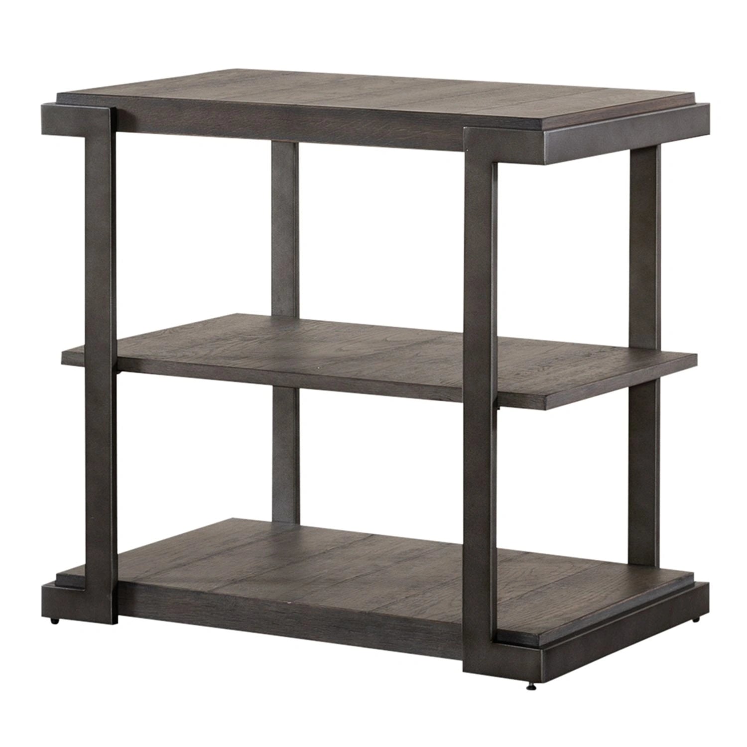 Modern View Tiered End Table in Gray image