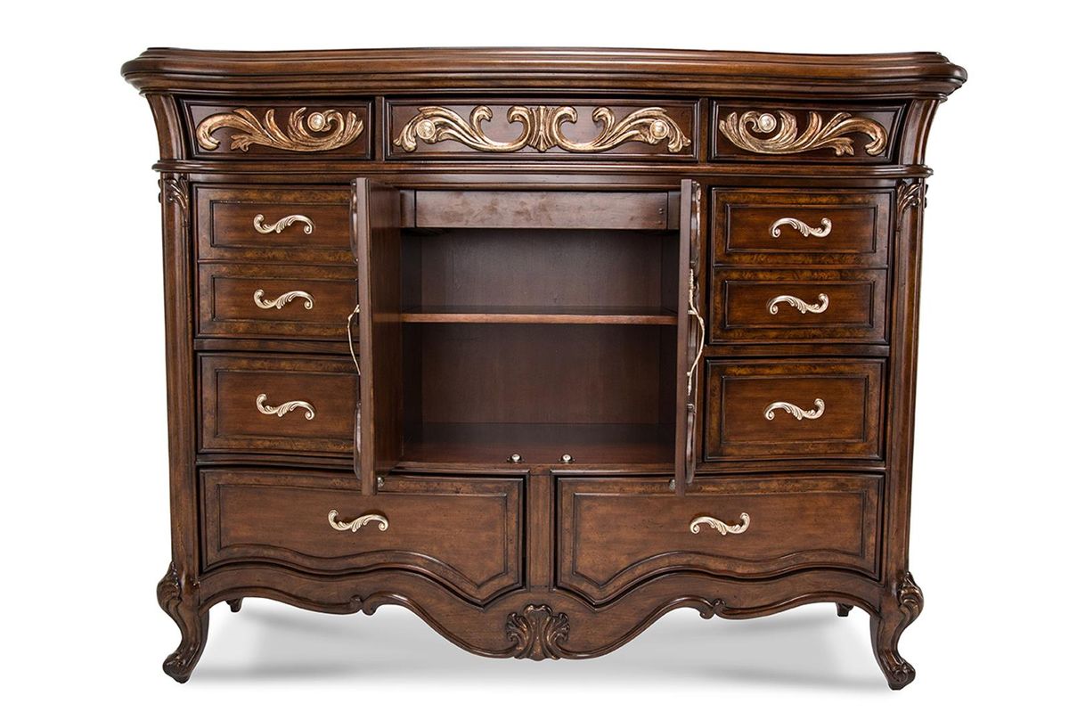 Aico Platine de Royale Tall Dresser in Light Espresso