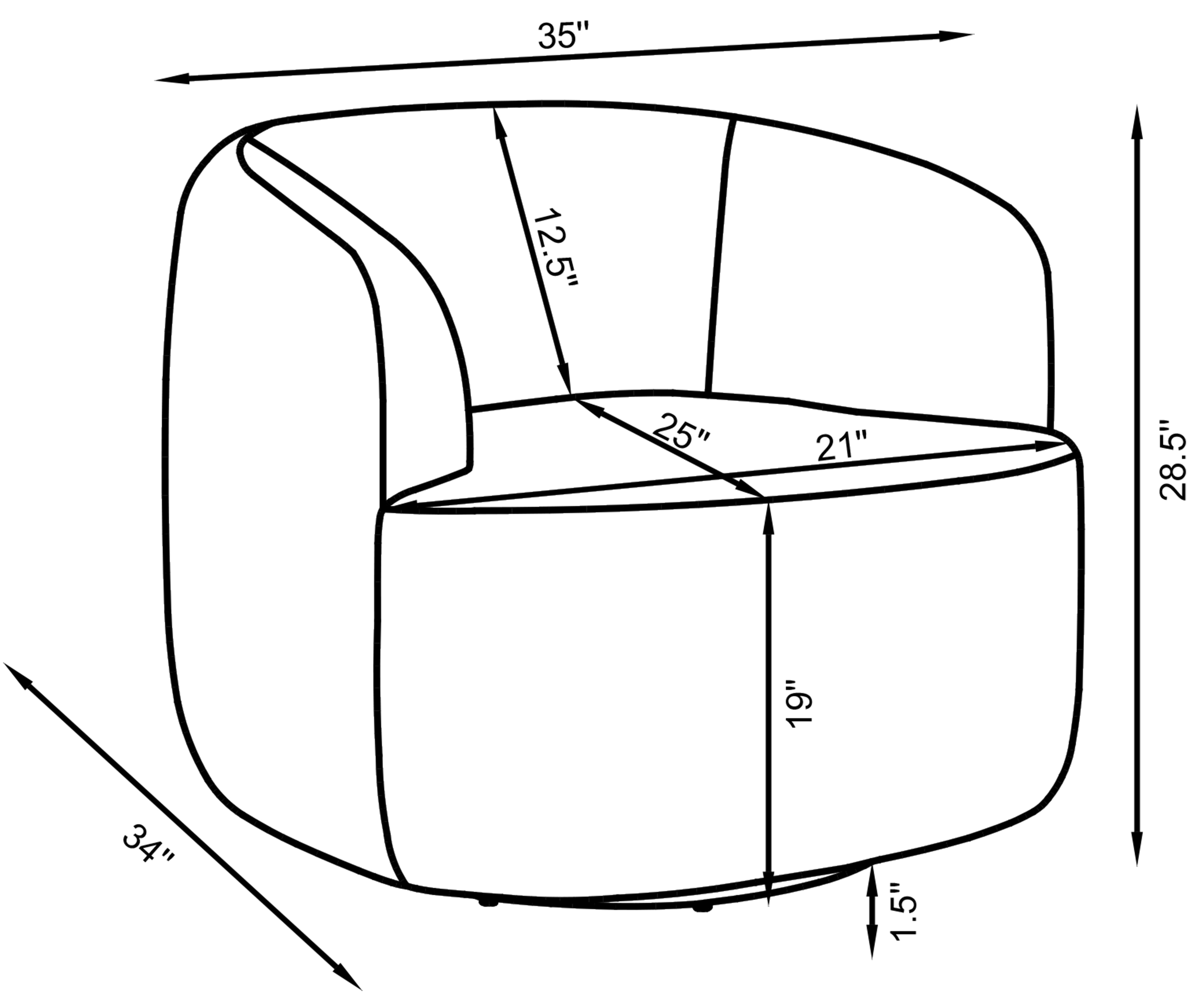 Hudson Swivel Accent Chair - Luxury Home Furniture (MI)