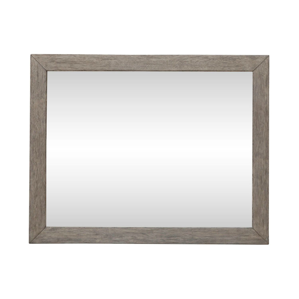 Liberty Furniture Skyview Lodge Landscape Mirror in Cobblestone - Luxury Home Furniture (MI)