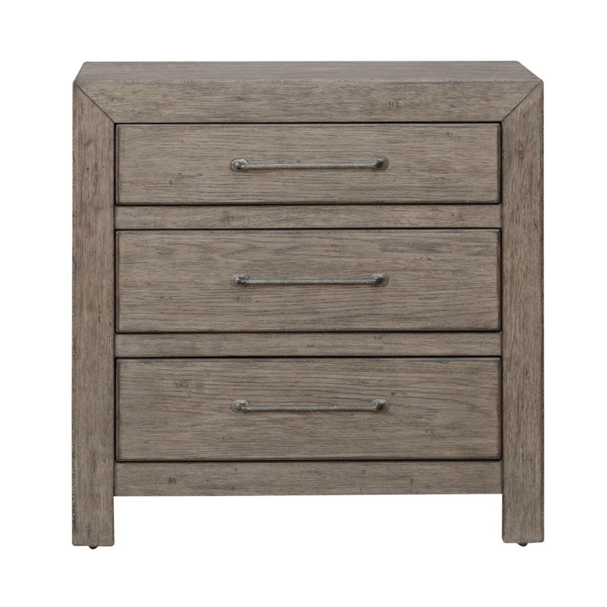 Liberty Furniture Skyview Lodge Nightstand with Charging Station in Cobblestone - Luxury Home Furniture (MI)