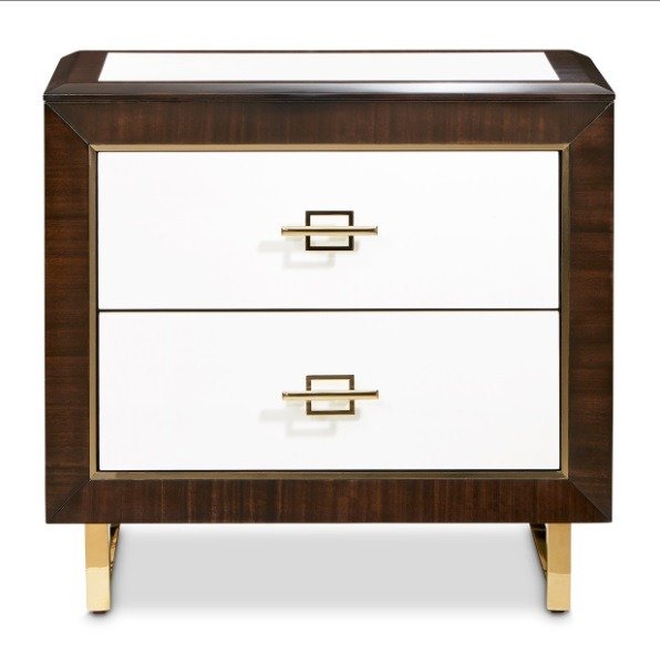 AICO Belmont Place Nightstand in Espresso - Luxury Home Furniture (MI)