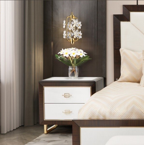 AICO Belmont Place Nightstand in Espresso - Luxury Home Furniture (MI)