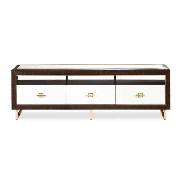 AICO Belmont Place Media Cabinet in Espresso - Luxury Home Furniture (MI)