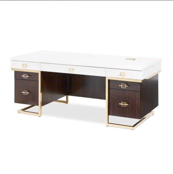 AICO Belmont Place Desk in Espresso - Luxury Home Furniture (MI)