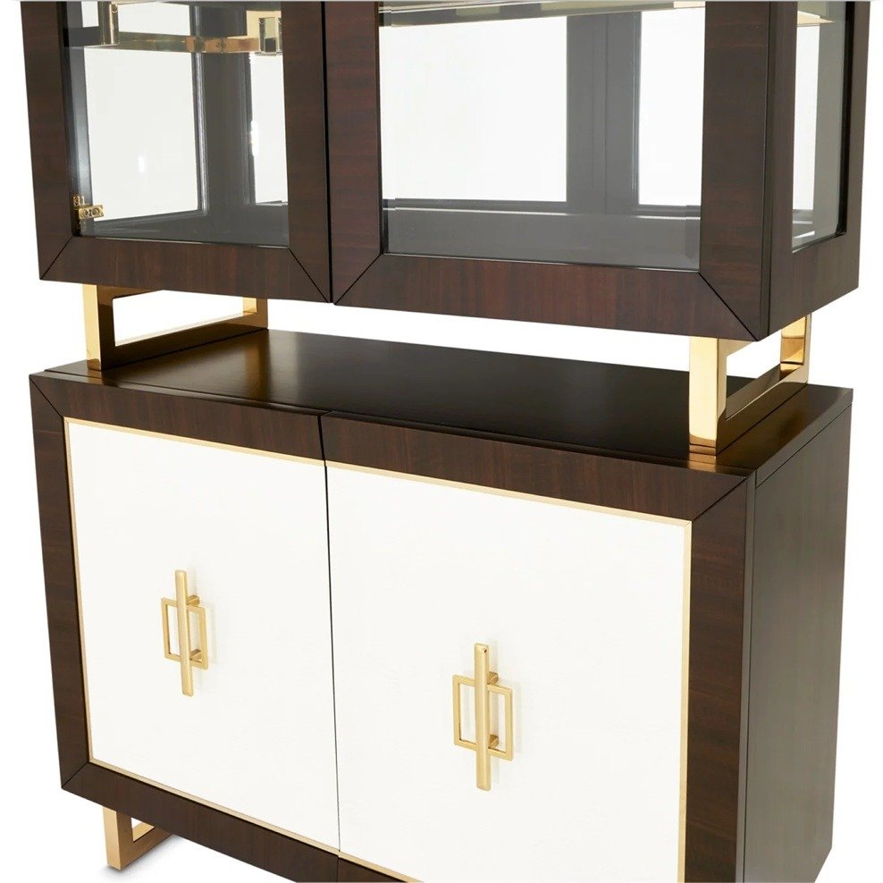 AICO Belmont Place Display Cabinet in Espresso - Luxury Home Furniture (MI)