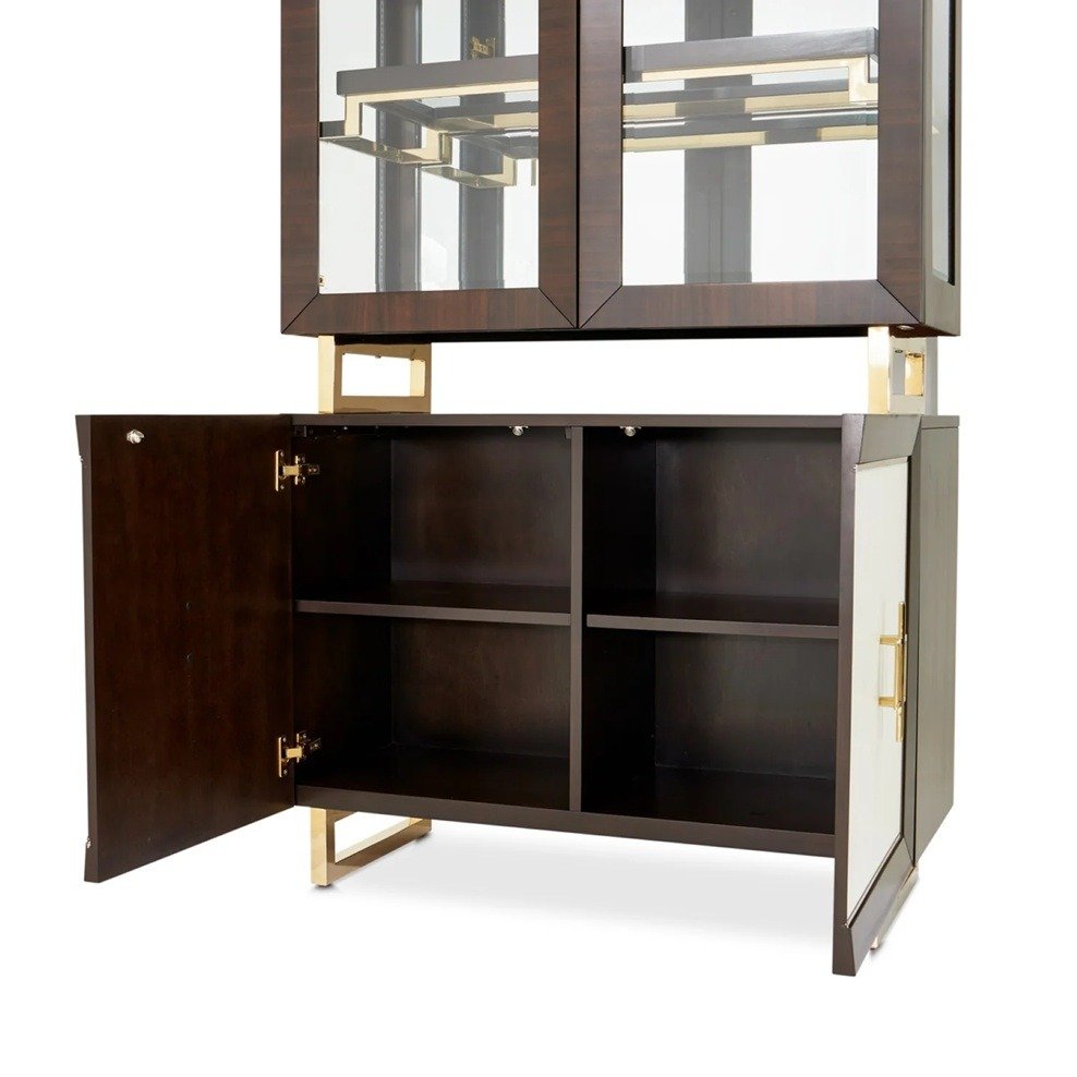 AICO Belmont Place Display Cabinet in Espresso - Luxury Home Furniture (MI)