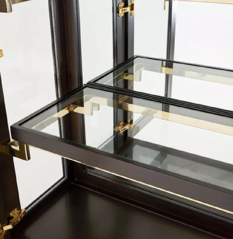 AICO Belmont Place Display Cabinet in Espresso - Luxury Home Furniture (MI)