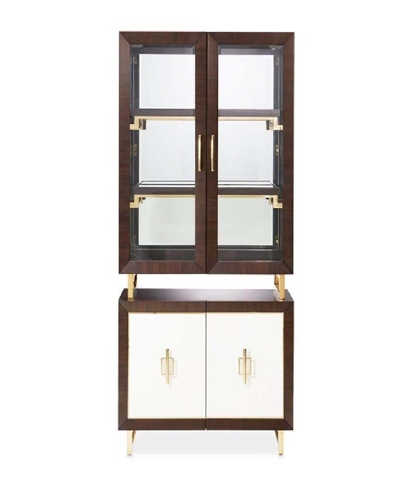 AICO Belmont Place Display Cabinet in Espresso - Luxury Home Furniture (MI)