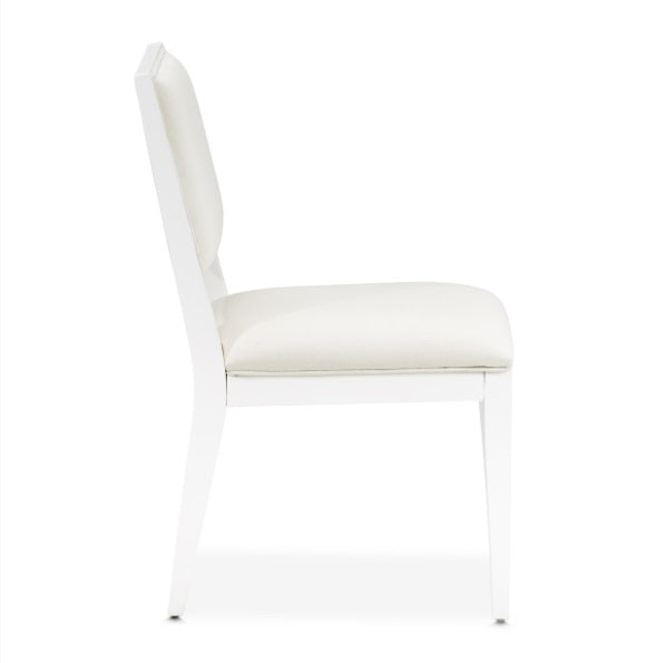 AICO Furniture Palm Gate Side Chair (Set of 2) in Cloud White - Luxury Home Furniture (MI)