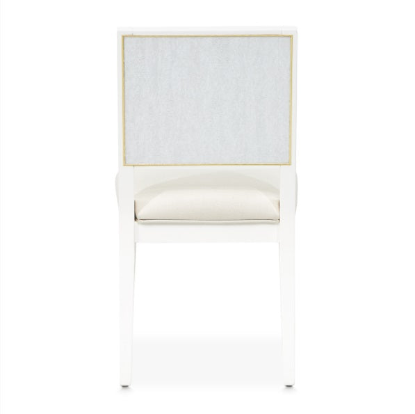 AICO Furniture Palm Gate Side Chair (Set of 2) in Cloud White - Luxury Home Furniture (MI)
