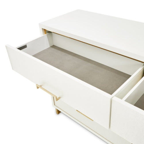AICO Furniture Palm Gate Dresser in Cloud White - Luxury Home Furniture (MI)