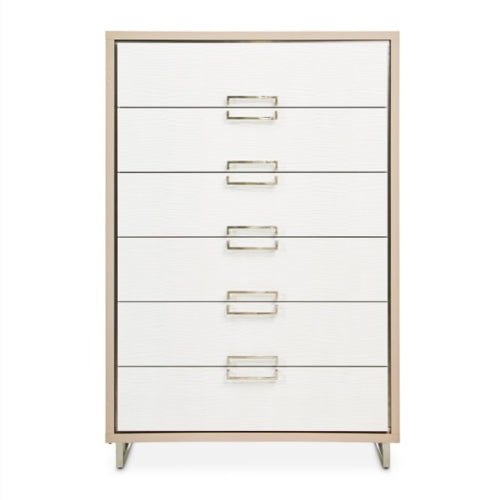 AICO Furniture Palm Gate 6 Drawer Chest in Clay - Luxury Home Furniture (MI)