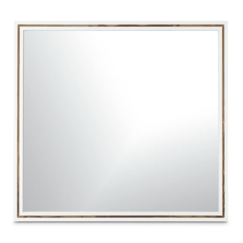 AICO Furniture Palm Gate Wall Mirror in Cloud White - Luxury Home Furniture (MI)