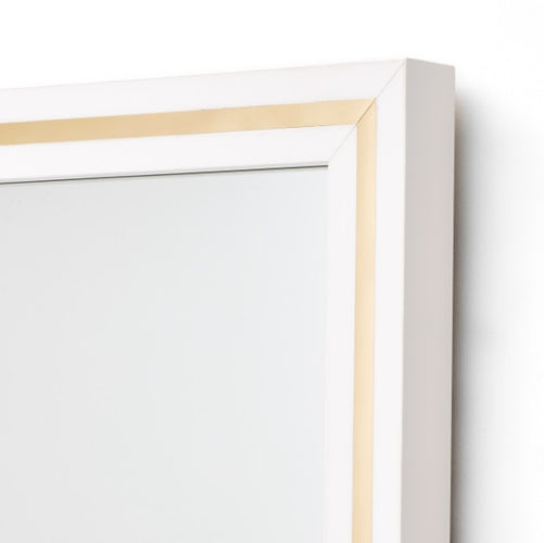 AICO Furniture Palm Gate Wall Mirror in Cloud White - Luxury Home Furniture (MI)