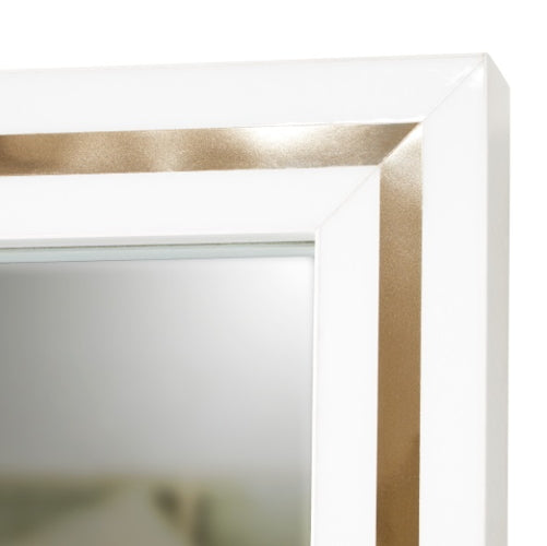 AICO Furniture Palm Gate Wall Mirror in Cloud White - Luxury Home Furniture (MI)