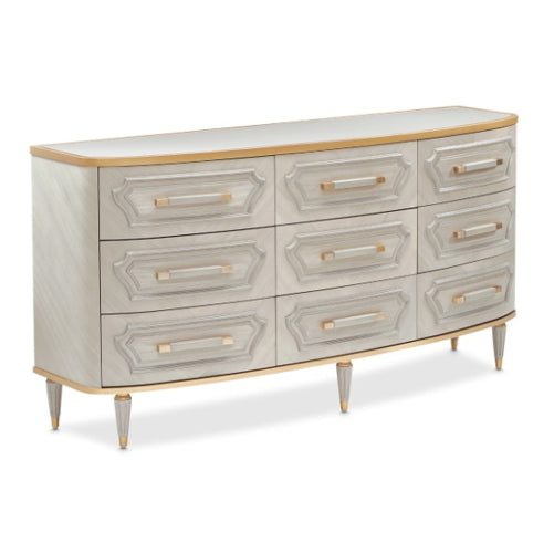 AICO Furniture St.Charles Dresser in Dove Gray - Luxury Home Furniture (MI)