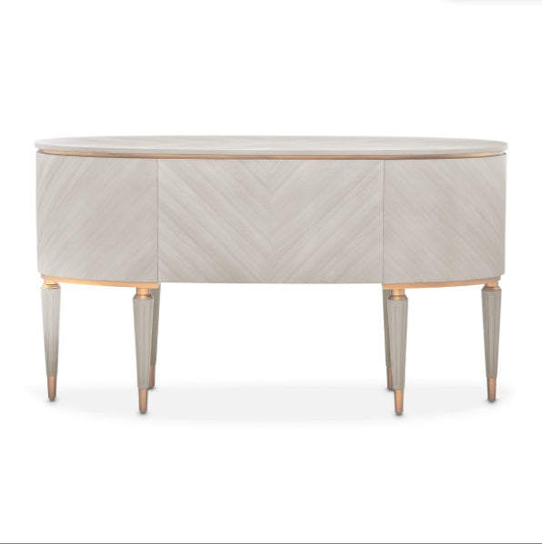 AICO Furniture St.Charles Vanity Desk in Dove Gray - Luxury Home Furniture (MI)