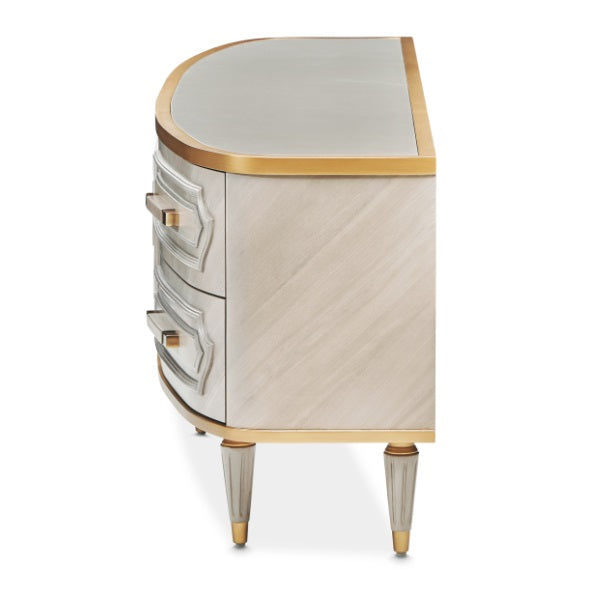 AICO Furniture St.Charles Media Cabinet in Dove Gray - Luxury Home Furniture (MI)