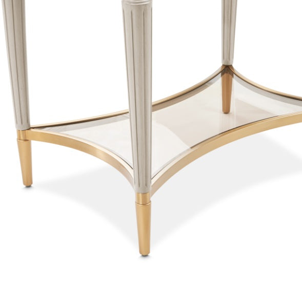 AICO Furniture St.Charles End Table in Dove Gray - Luxury Home Furniture (MI)