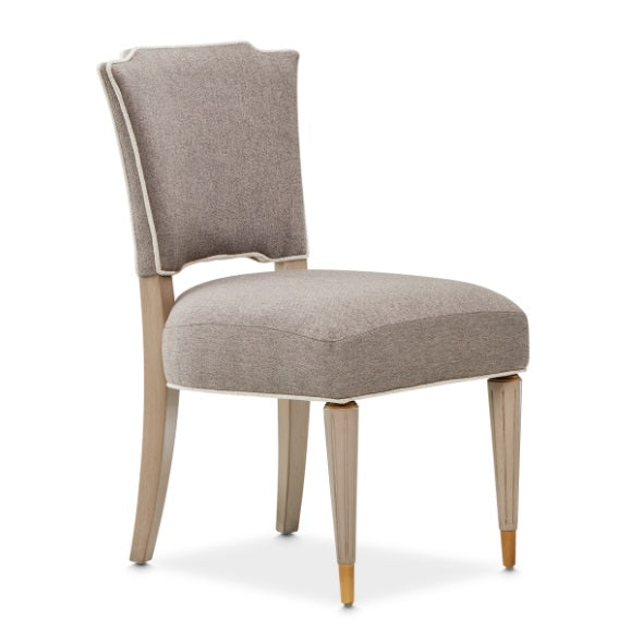 AICO Furniture St.Charles Vanity Chair in Dove Gray - Luxury Home Furniture (MI)