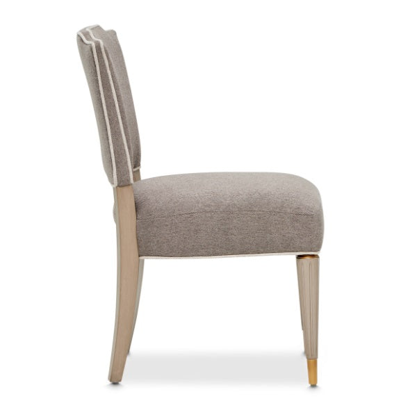 AICO Furniture St.Charles Vanity Chair in Dove Gray - Luxury Home Furniture (MI)