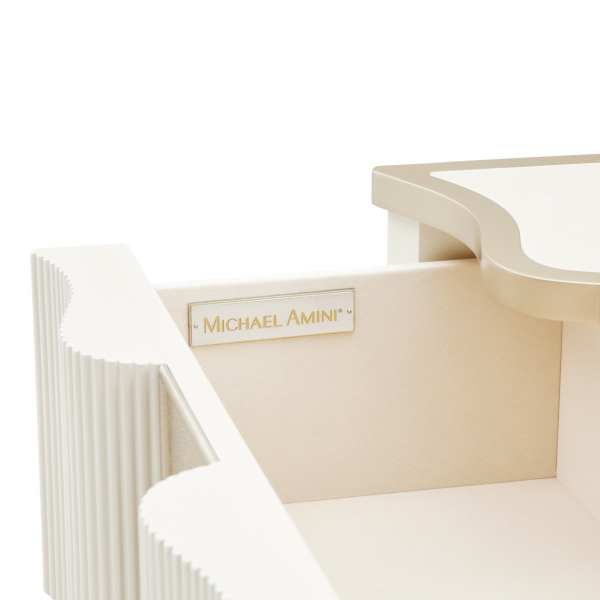 AICO Furniture La Marisia Nightstand in Creamy Pearl - Luxury Home Furniture (MI)