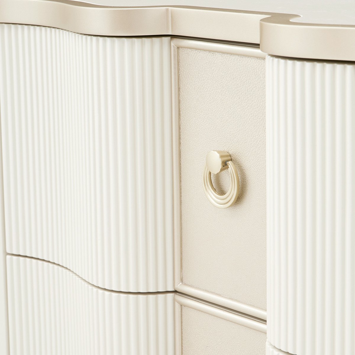 AICO Furniture La Marisia Nightstand in Creamy Pearl - Luxury Home Furniture (MI)