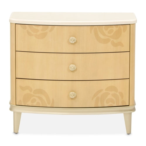 AICO Furniture Camellia Field Nightstand in Caramel - Luxury Home Furniture (MI)