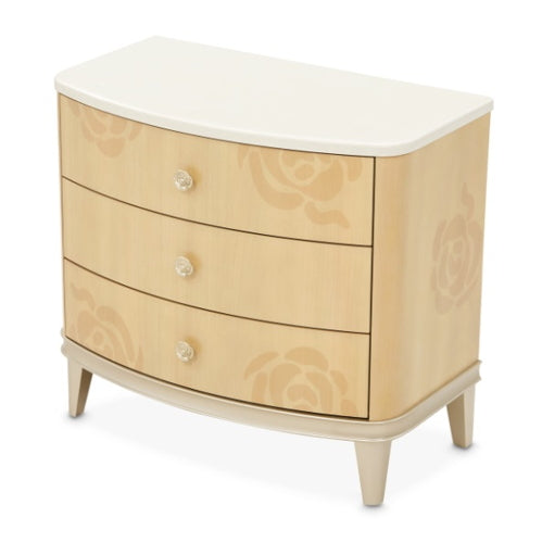 AICO Furniture Camellia Field Nightstand in Caramel - Luxury Home Furniture (MI)