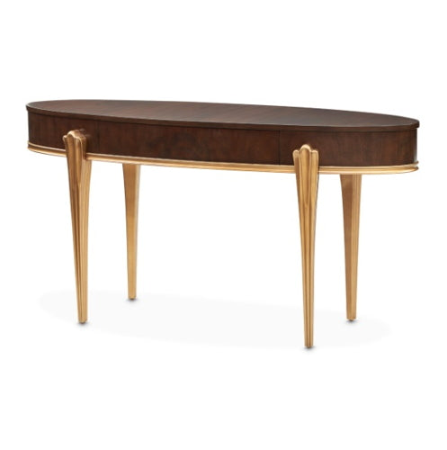 AICO Furniture Camellia Field Vanity Desk in Warm Pecan - Luxury Home Furniture (MI)