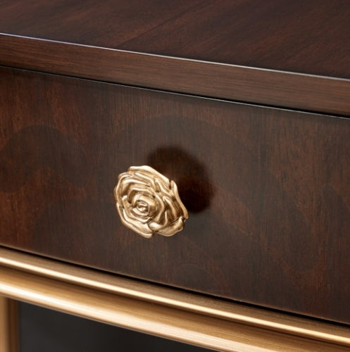 AICO Furniture Camellia Field Vanity Desk in Warm Pecan - Luxury Home Furniture (MI)